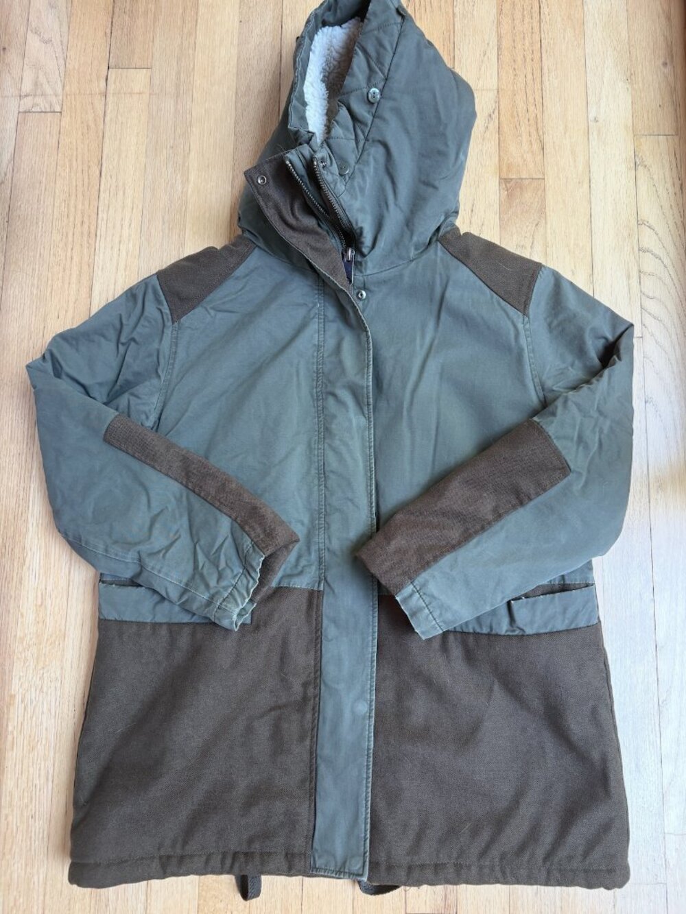 Topshop Khaki Green and Brown Jacket